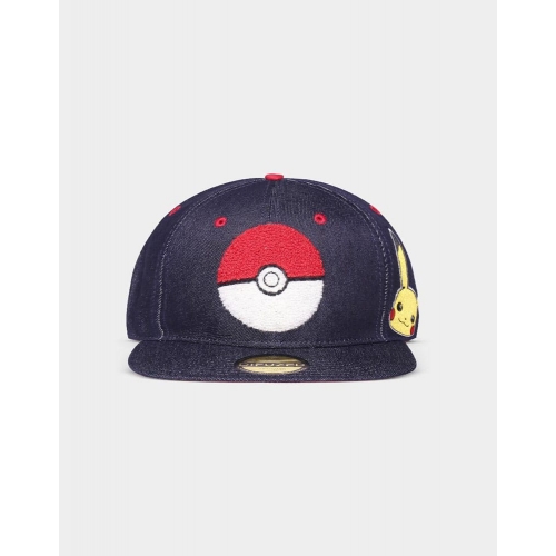 Pokémon - Casquette Snapback Denim Logo Pokémon