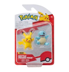 Pokémon - Pack 2 figurines Battle Figure First Partner Set Carapuce 2, Pikachu 9