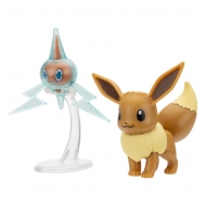 Pokémon - Pack 2 figurines Battle Figure Set Évoli 4, Motisma 5 cm