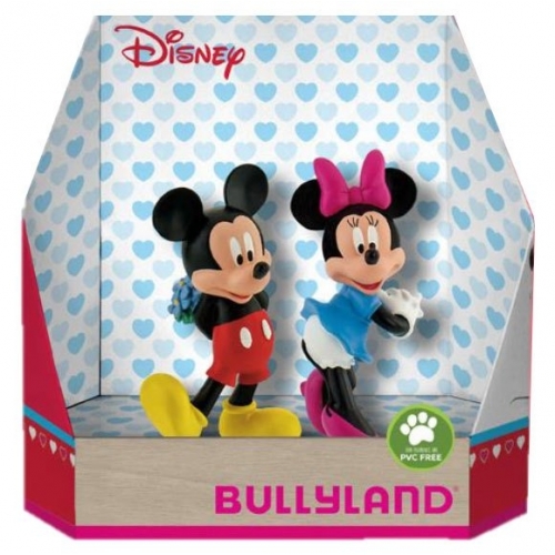 Disney - Pack 2 figurines Mickey et Minnie Valentine 8 - 10 cm