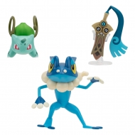 Pokémon - Pack 3 figurines Battle Figure Set Monorpale, Bulbizarre 4, Croâporal 5 cm