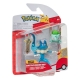 Pokémon - Pack 3 figurines Battle Figure Set Monorpale, Bulbizarre 4, Croâporal 5 cm