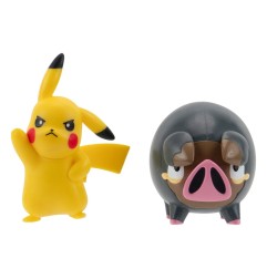 Pokémon - Pack 2 figurines Battle Figure Set Pikachu 5, Lechonk 5 cm
