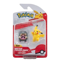 Pokémon - Pack 2 figurines Battle Figure Set Pikachu 5, Lechonk 5 cm