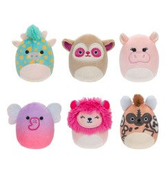 Squishmallows - Squishville Mini  pack 6 peluches Safari Squad 5 cm