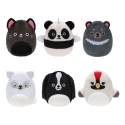 Squishville Mini Squishmallows - Pack 6 peluches Black & White Squad 5 cm