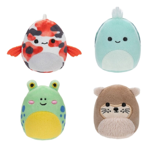 Squishville Mini Squishmallows - Pack 4 peluches Pond Squad 5 cm