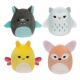 Squishville Mini Squishmallows - Pack 4 peluches Up All Night Squad 5 cm