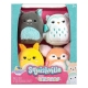 Squishville Mini Squishmallows - Pack 4 peluches Up All Night Squad 5 cm