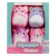 Squishville Mini Squishmallows - Pack 4 peluches Sleepover Squad 5 cm