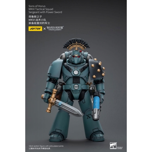 Warhammer The Horus Heresy - Figurine 1/18 Sons of Horus MKVI Tactical Squad Sergeant with Power Sword 12 cm