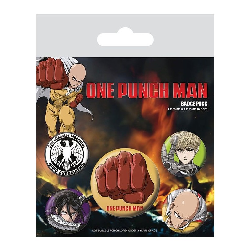 One-Punch Man - One Punch Man pack 5 badges Destructive One-Punch Man - One Punch Man pack 5 badges Destructive