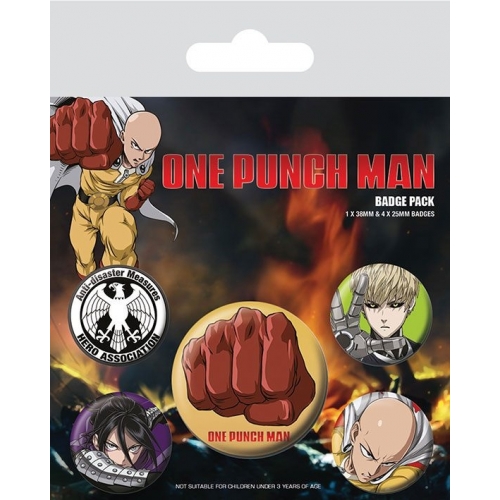 One Punch Man - Pack 5 badges Destructive