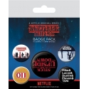 Stranger Things - Pack 5 badges Upside Down