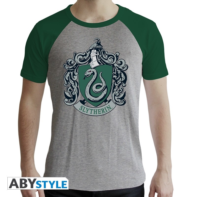 Harry Potter - Tshirt Serpentard homme MC gris & vert - premium