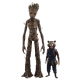 Les Gardiens de la Galaxie - Pack 2 figurines Movie Masterpiece 1/6 Groot & Rocket 16 et 30 cm