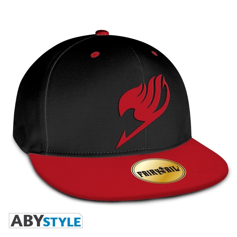 Fairy Tail - Casquette snapback- Noir & Rouge - Embleme x2