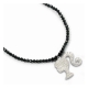 Barbie - Pendentif et collier argent Silhouette on Black Onyx Bead (argent sterling)
