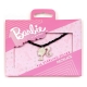 Barbie - Pendentif et collier argent Silhouette on Black Onyx Bead (argent sterling)