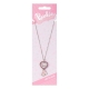 Barbie - Pendentif et collier argent Crystal Heart and Roller Skate