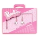 Barbie - Boucles d'oreilles Drop Silhouette & Rose Quartz (argent sterling)