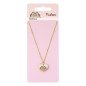 Pusheen - Pendentif et collier argent Pusheen Pink and Gold Heart
