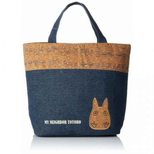 Mon Voisin Totoro - Sac Isotherme style liège & denim Totoro