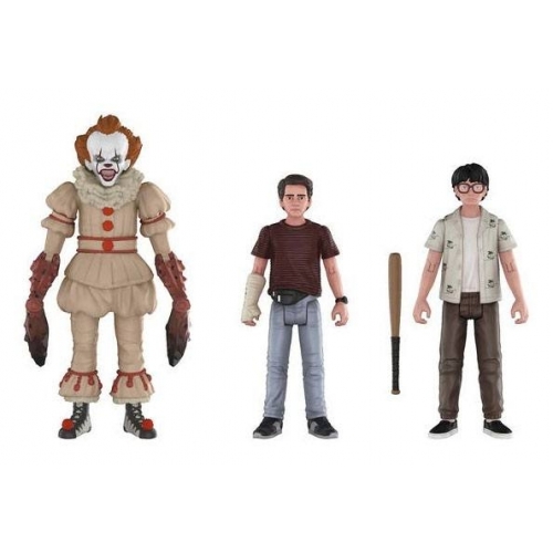 « Il » est revenu 2017 - Pack 3 figurines Pennywise, Richie, Eddie 10 cm