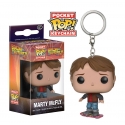 Retour vers le Futur II - Porte-clés Pocket POP! Marty McFly on Hoverboard 4 cm