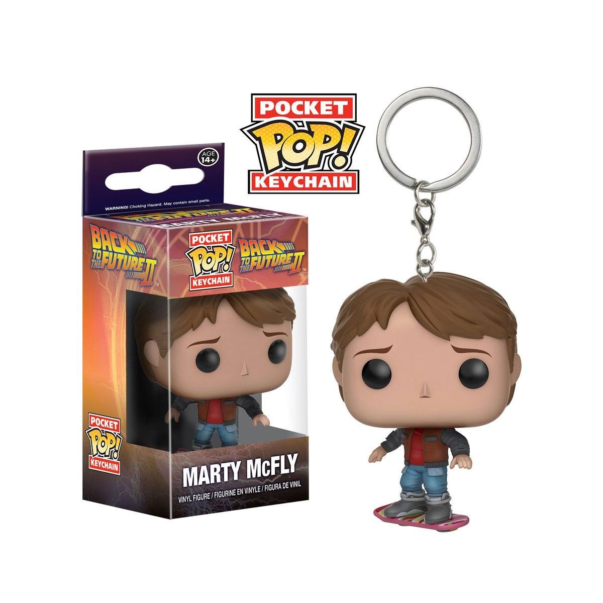 Retour vers le Futur II - Porte-clés Pocket POP! Marty McFly on