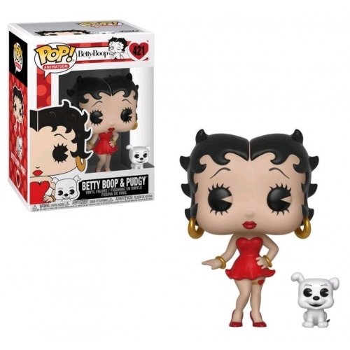 Betty Boop - Figurine POP! Betty Boop & Pudgy 9 cm