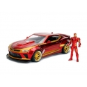 Marvel - Réplique métal 1/24 Chevrolet Camaro 2016 avec figurine Iron Man