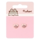 Pusheen - Boucles d'oreilles Stud Pink and Gold Heart