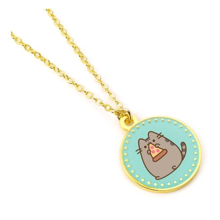 Pusheen - Pendentif et collier argent Blue Pizza