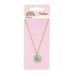 Pusheen - Pendentif et collier argent Blue Pizza