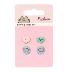 Pusheen - Pack 2 paires de boucles d'oreilles Stud Hi , Bye