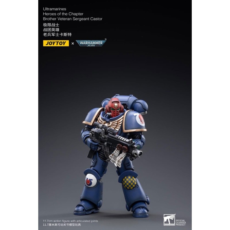 Warhammer - 40k figurine 1/18 Ultramarines Heroes of the Chapter Brother Veteran Sergeant Castor 12 cm