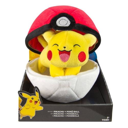 Pokémon - Peluche Zipper Pikachu with Pokeball 20 cm