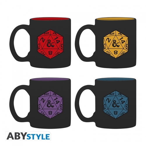 Donjons Et Dragons - Set 4 mugs espresso D20