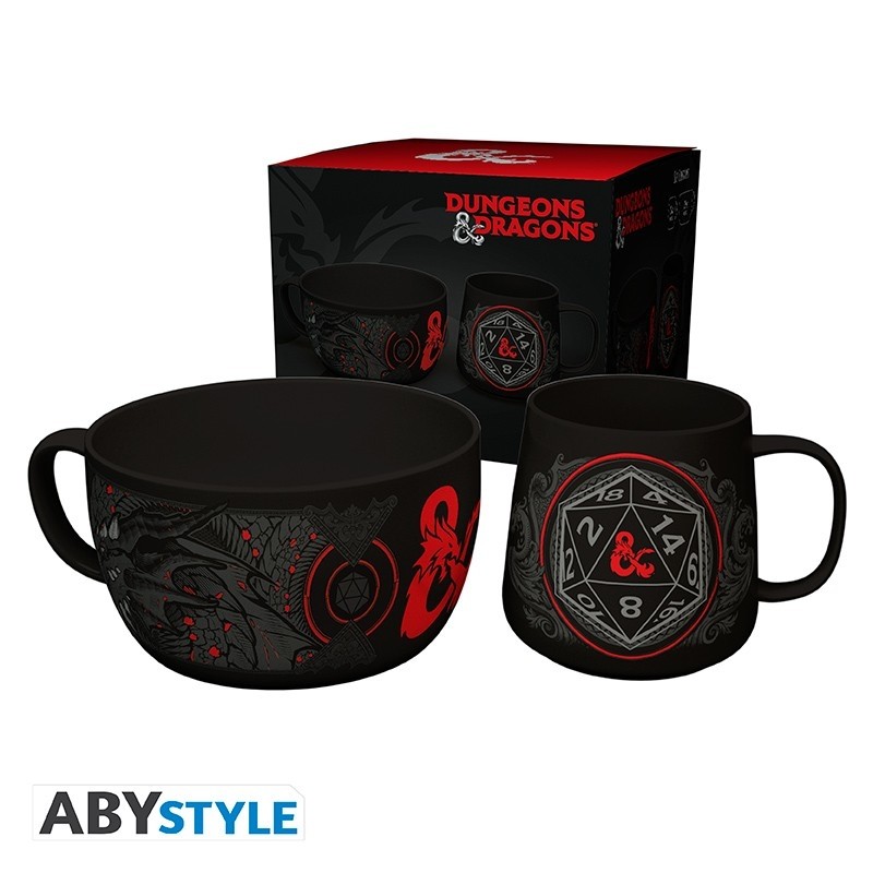 Donjons Et Dragons - Set Petit Dejeuner Mug + Bol - Logo Donjons Et Dragons - Set Petit Dejeuner Mug + Bol - Logo