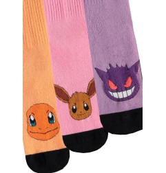Pokémon - Pokemon pack 3 paires de chaussettes Heads Colormix 35-38