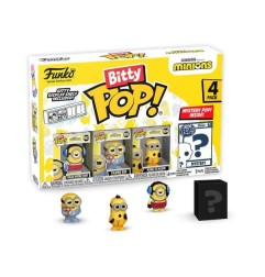 Les Minions - Minions pack 4 figurines Bitty POP! Vinyl Roller Skating Stuart 2,5 cm