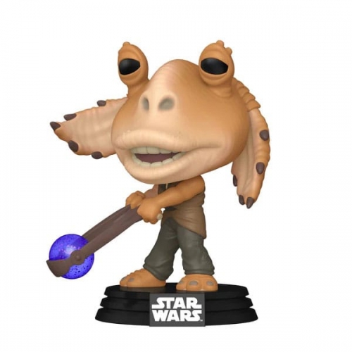 Star Wars, Episode I : La Menace fantôme Anniversary - Figurine POP! Jar Jar Binks w/ Booma Balls 9 cm