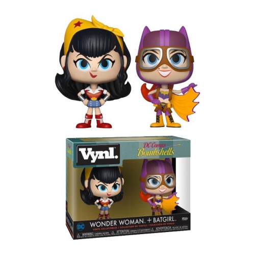 DC Comics Bombshells - Pack 2 figurines Vnyl. Wonder Woman + Batgirl 10 cm