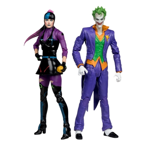 DC Multiverse - Pack de 2 Figurines The Joker & Punchline 18 cm