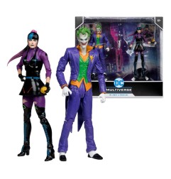 DC Multiverse - Pack de 2 Figurines The Joker & Punchline 18 cm
