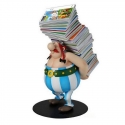 Asterix - Statuette Collectoys Obelix pile d'albums 21 cm