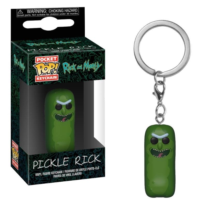Rick et Morty - Porte-clés Pocket POP! Vinyl Pickle Rick 4 cm