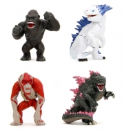 Godzilla - Pack 4 figurines Diecast Nano Metalfigs série 1 4 cm