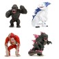 Godzilla - Pack 4 figurines Diecast Nano Metalfigs Wave 1 4 cm